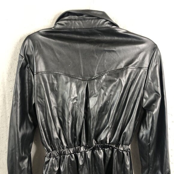 Strut and Bolt Mini Romper Womens S Black Vegan Leather Fringe Whimsigoth NEW - Picture 15 of 16